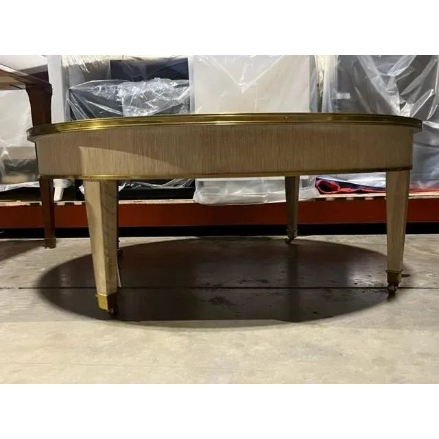 Highland House Highland House Basile Cocktail Table in Blonde Oak and Brass For Sale - Image 4 of 5