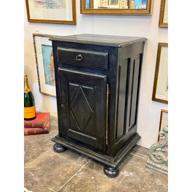French Vintage French Painted Oak Cabinet Bar For Sale - Image 3 of 11