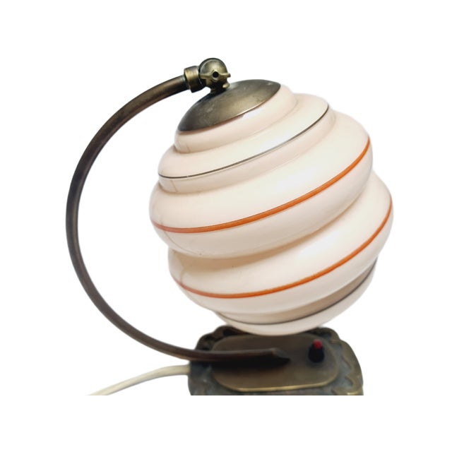 Metal Art Deco Bedside Lamp, Belgium, 1950s For Sale - Image 7 of 12