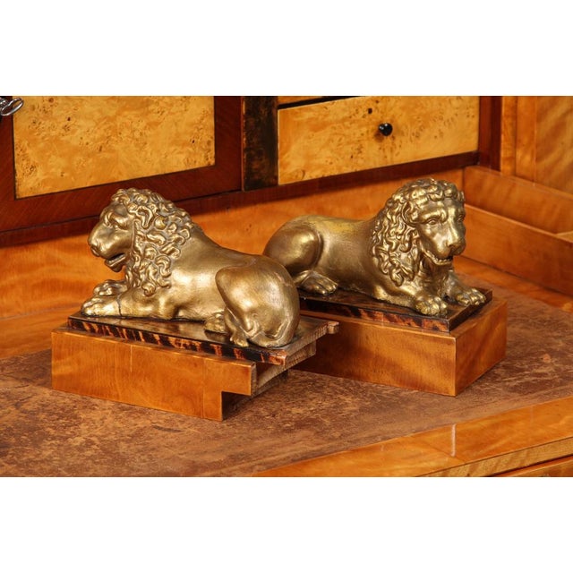 Antique Biedermeier Secretaire with Lions, 1825 For Sale - Image 10 of 18
