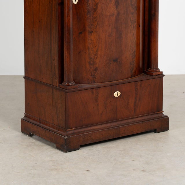 19th Century Danish Mahogany Column Cabinet With Bow Front Door For Sale - Image 16 of 17