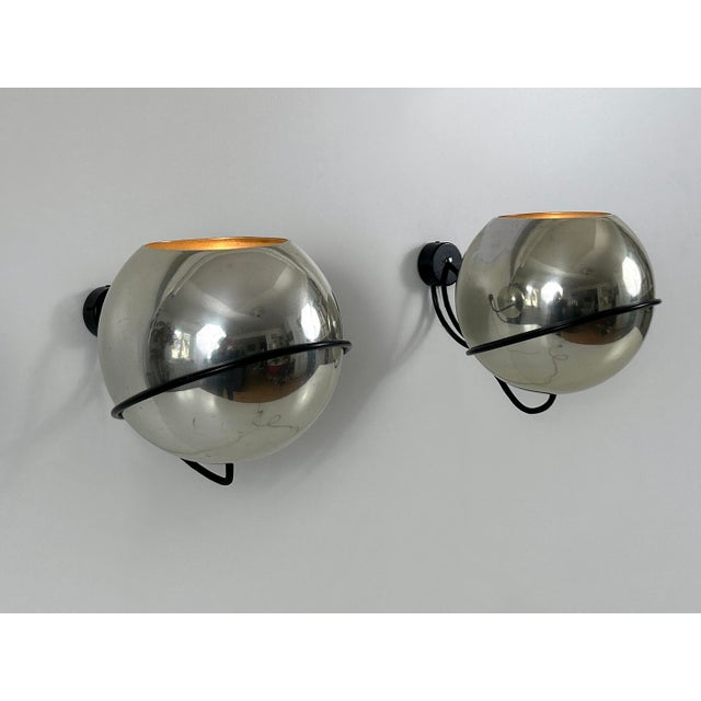 Model 232/G Spherical Sconces by Gino Sarfatti for Arteluce, Italy, 1961, Set of 2 For Sale - Image 16 of 18