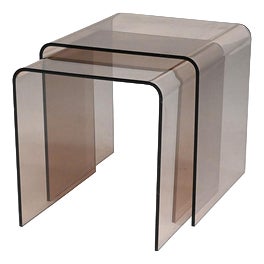 Acrylic Nesting Tables, Set of 2 For Sale