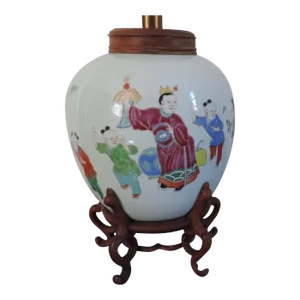 18th/19th Century Chinese Yongzheng Famille Rose Vase Mounted as a Lamp