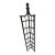 Black Lacquer Corner Trellis With Finial | Faux Regency Garden Support | Tall Decorative Plant Climber For Sale