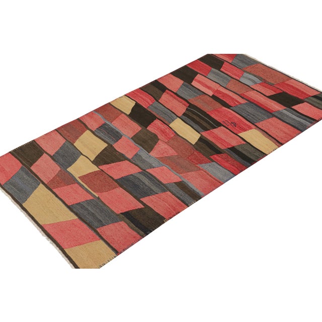 Rug & Kilim Vintage Persian Kilim in Polychromatic Geometric Patterns by Rug & Kilim For Sale - Image 4 of 8