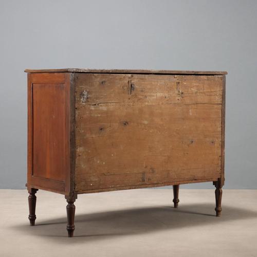 Walnut Demi-Lune Chest of Drawers For Sale - Image 10 of 11