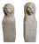 Florentine Lions in White Carrara Marble, Late 19th Century, Set of 2 For Sale