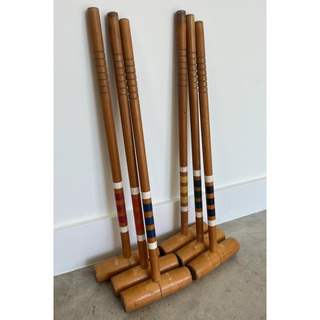 This 1970s sextet is perfect for that East Coast, summery decor aesthetic. Still in great shape, the rainbow banded crew...