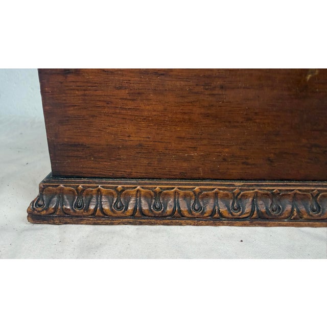 Quality Antique 19th Century Handmade Mahogany Wood Wooden Jewelry Sewing Box For Sale - Image 4 of 11