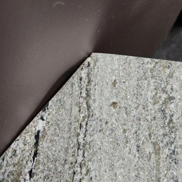 Contemporary Light Gray Stone Coffee Table Custom For Sale - Image 3 of 8