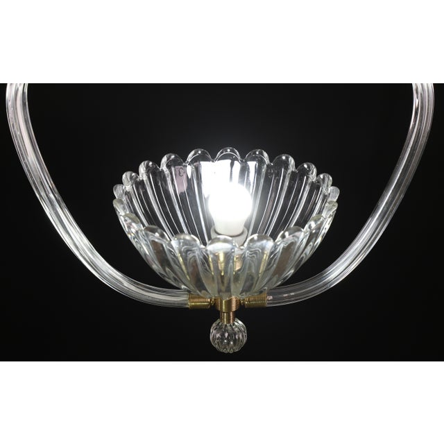 1950s 1950s Amazing Art Decò Murano Glass Pendant Chandelier by Ercole Barovier For Sale - Image 5 of 13