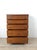 American Mid Century Colonial Revival Highboy Dresser With Stow Away Writing Desk For Sale - Image 3 of 12