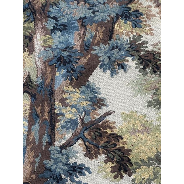 Vintage French Aubusson Style Jacquard Hunting with Hounds Tapestry, 1970s For Sale - Image 12 of 18