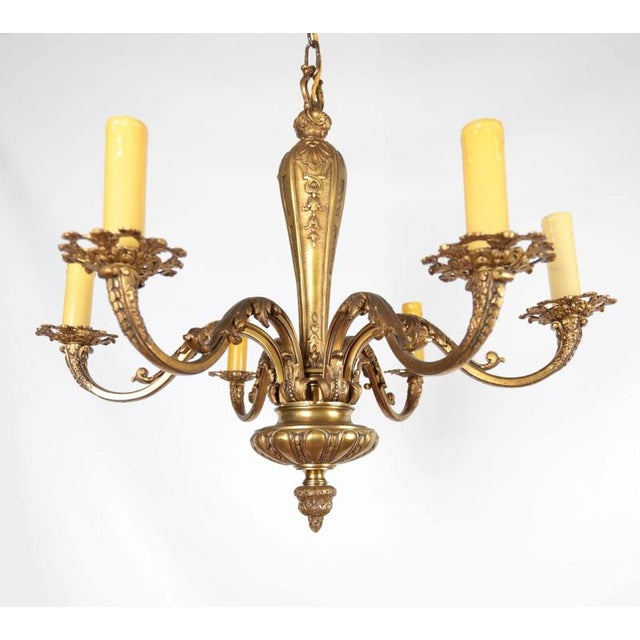 Gold Antique Bronze Mazarin Chandelier For Sale - Image 8 of 8
