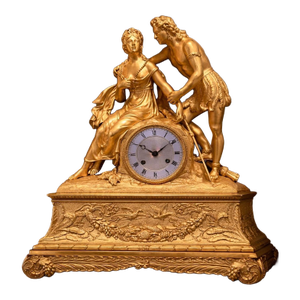 1830 French Artisan Louis Philippe Gold Bronze Clock-1 Pc