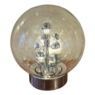 Hand Blown Bubble Glass Table Lamp from Doria Leuchten, 1970s For Sale