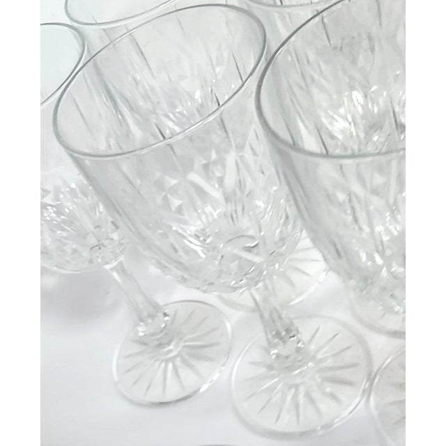 Art Nouveau Vintage Art Nouveau Cut Glass Goblets - Set of Six For Sale - Image 3 of 11