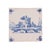 Pair of Delft Faience Tiles in Cobalt Blue, C. 1700's For Sale In Chicago - Image 6 of 8