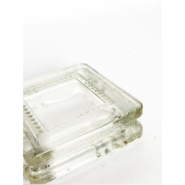 Gold Glass Block Ashtray in the style of Le Corbusier, France, 1930s For Sale - Image 8 of 11