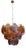 Murano Amber and Lavender Glass Shell Chandelier, Italy 1980s For Sale