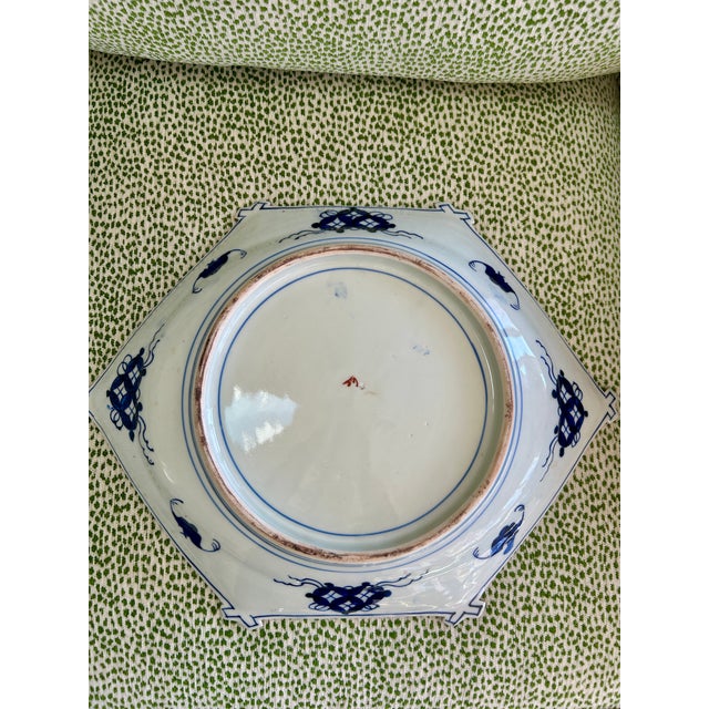 Japanese Antique Imari Porcelain Hexagonal Platter For Sale - Image 3 of 5
