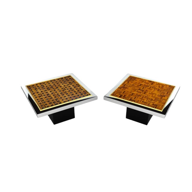 Twin Tiger Side Tables by Element & Co., Set of 2 For Sale