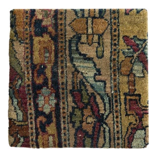 Decorative Cork Board Antique Kerman Rug Fragment Art For Sale