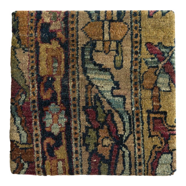 Decorative Cork Board Antique Kerman Rug Fragment Art For Sale