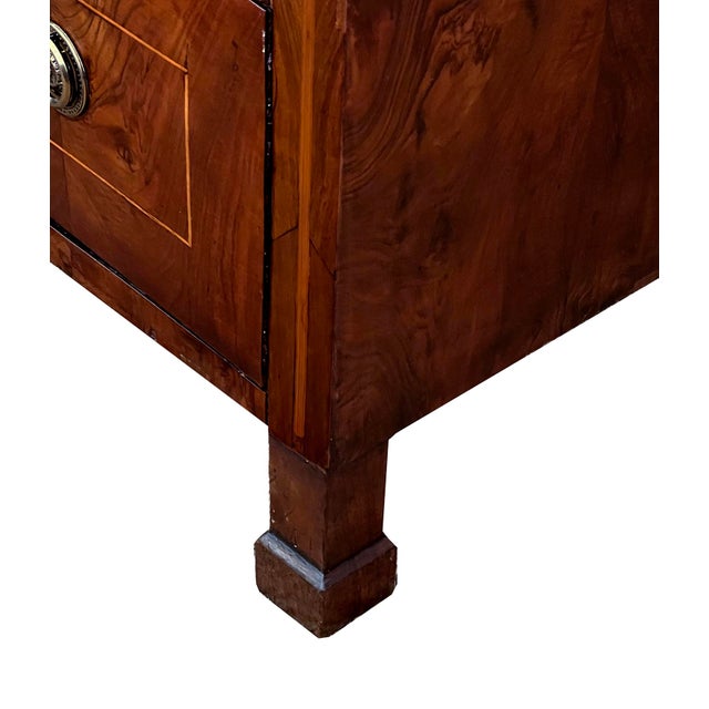 Wood Austrian Biedermeier Mahogany Veneered Chest of Drawers For Sale - Image 7 of 10