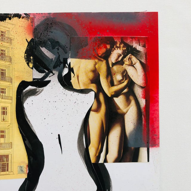 Erik Sulander Ink Drawing and Collage Mixed-Media, by Erik Sulander, on Paper , 11x14, Signed. For Sale - Image 4 of 5