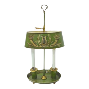 Antique French Tole Bouillette Lamp