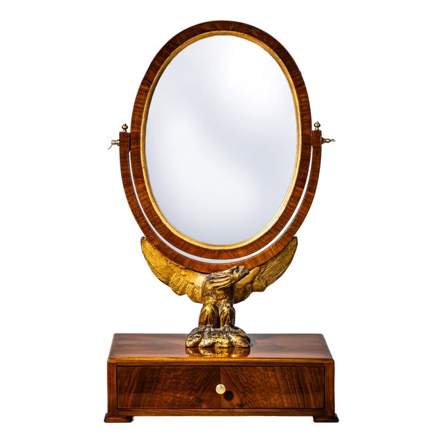 Biedermeier Table Mirror with Eagle, Vienna, 19th Century For Sale