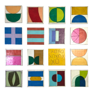 Encaustic Mixed Media Art Installation by Gina Cochran - "Until Sunday" - 16 Panels