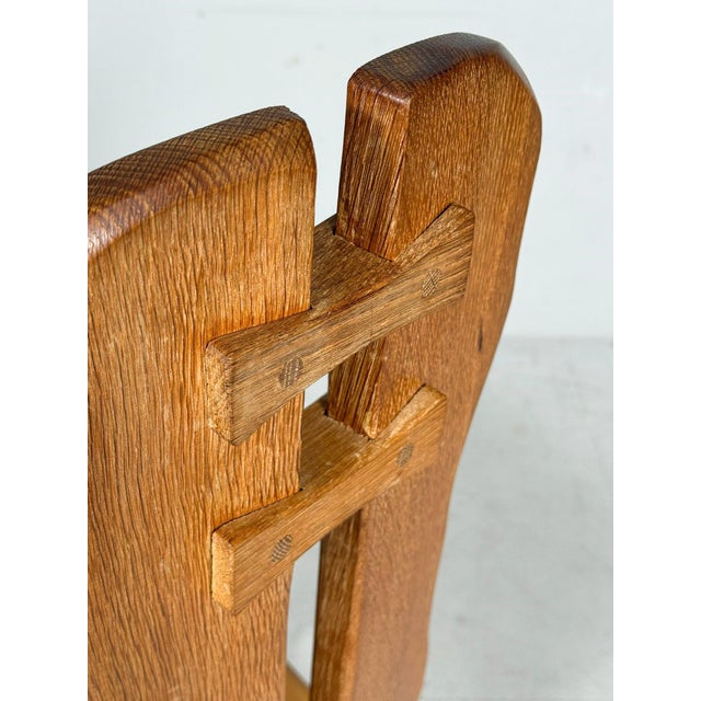 Vintage Brutalist Chairs in Oak from De Puydt, 1970s, Set of 6 For Sale - Image 15 of 16