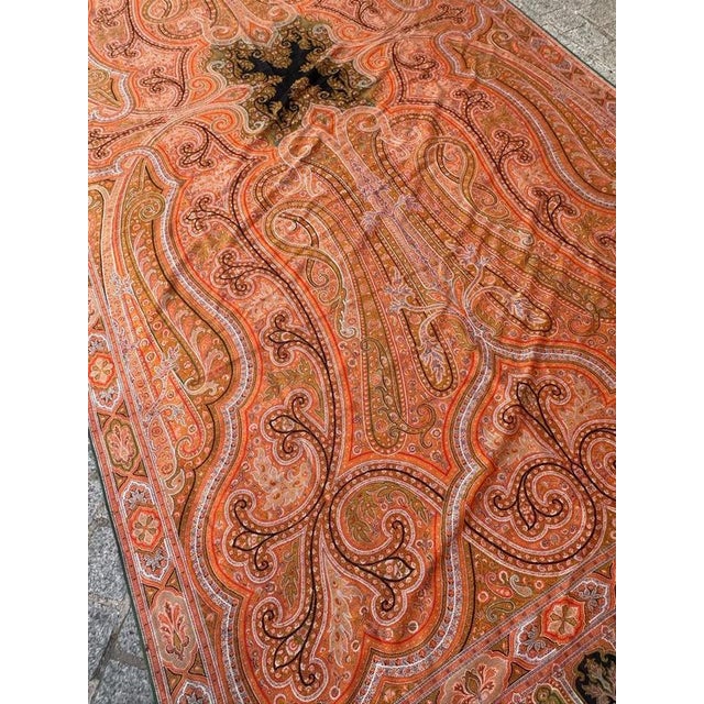 Antique Long Kashmir Shawl, 1890s For Sale - Image 10 of 18