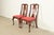 Queen Anne Henkel Harris Queen Anne Solid Mahogany Side Chairs or Dining Chairs, Pair For Sale - Image 3 of 13