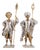 Late 20th Century. Theatrical Papier-Mâché Figural Lamp Bearers, Continental - a Pair For Sale
