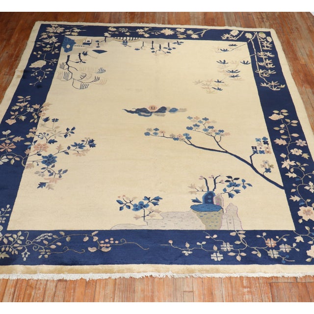Pictorial Antique Chinese Rug - 8'8" x 11'5" For Sale - Image 17 of 18