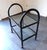 Vintage Italian Black Plastic and Glass Bar Cart, 1980s, in Very Good conditions. Designed 1980 to 1989