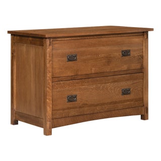 Mission Oak 2-Drawer Lateral File Cabinet – Walnut Stain | in Stock & Ready to Ship For Sale