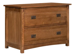 Mission Oak 2-Drawer Lateral File Cabinet – Walnut Stain | in Stock & Ready to Ship