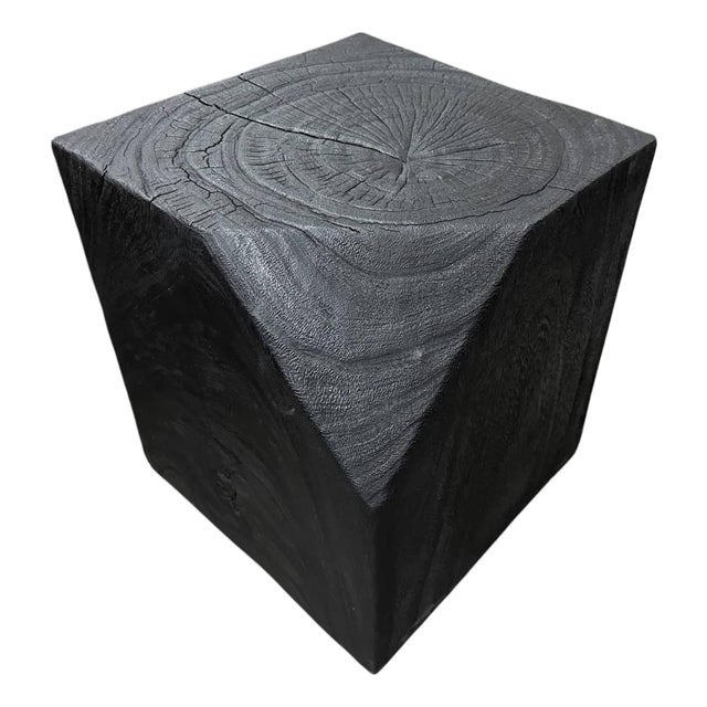 Andrianna Shamaris Modular Charred Side Table For Sale