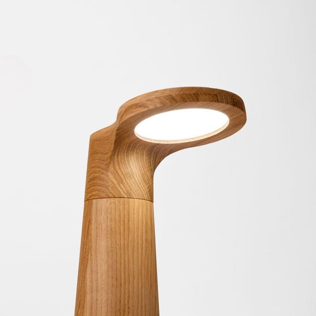 Contemporary Oak Studio Light by Isato Prugger For Sale - Image 3 of 15