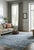 8x10 Blue Hand-Knotted Wool Linear Blocks Geometric Modern Carpet Rug For Sale - Image 9 of 12