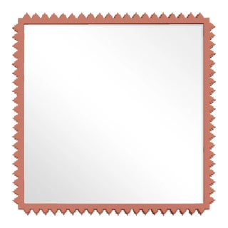 Fleur Home Carnival Muses Square Mirror in Red Earth, 32x32 For Sale