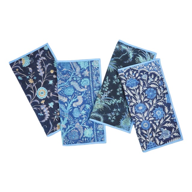 Mughal Poppy Dinner Napkins, Set of 4 For Sale