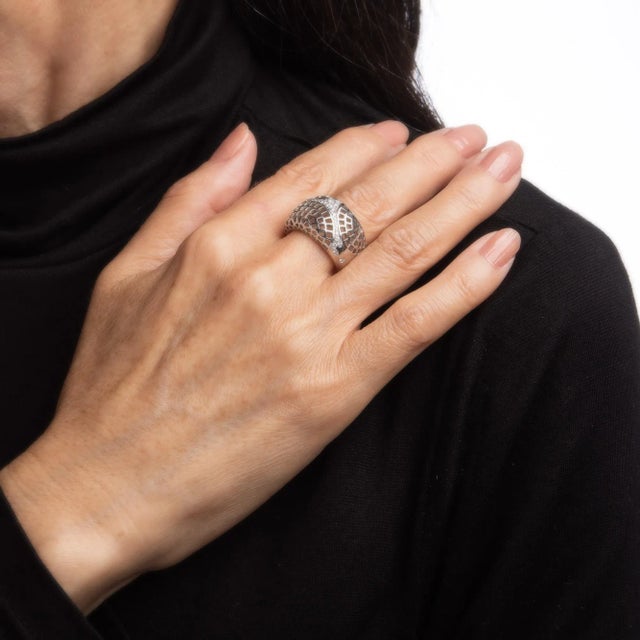 Cartier Nouvelle Vague Paris Ring Diamond 18k White Gold Sz 6 Vintage c2000 For Sale In Los Angeles - Image 6 of 7