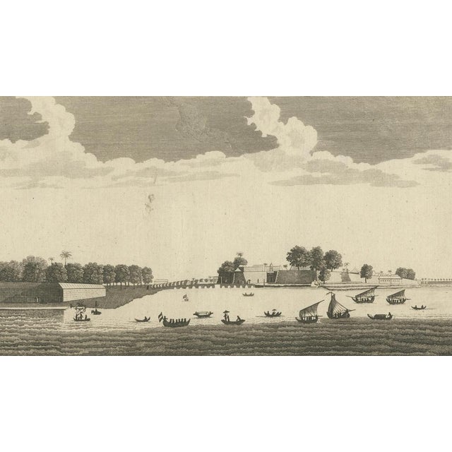 Antique View of Batavia Port Jakarta, 1778 For Sale - Image 3 of 9