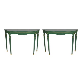 Vintage Neoclassical Console Tables, Pair For Sale
